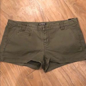Express Olive Green Shorts